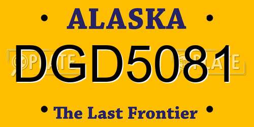 DGD5081 Alaska License Plate