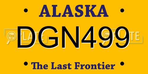 DGN499 Alaska License Plate