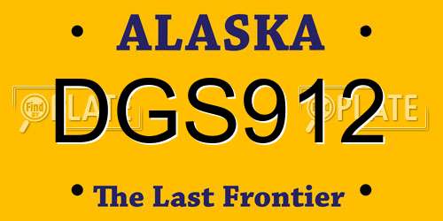 DGS912 Alaska License Plate
