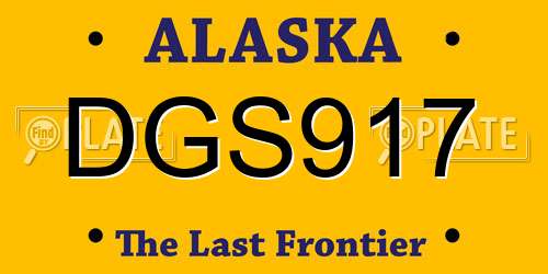 DGS917 Alaska License Plate