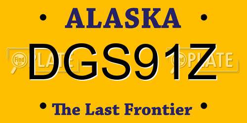 DGS91Z Alaska License Plate