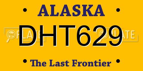 DHT629 Alaska License Plate