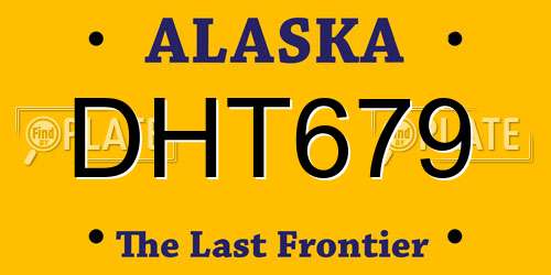 DHT679 Alaska License Plate