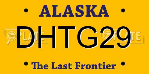 DHTG29 Alaska License Plate