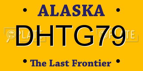 DHTG79 Alaska License Plate