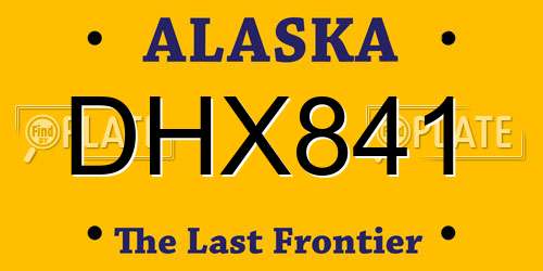 DHX841 Alaska License Plate