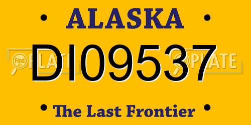 DI09537 Alaska License Plate
