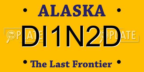 DI1N2D Alaska License Plate