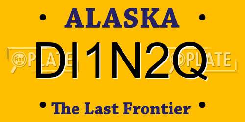 DI1N2Q Alaska License Plate