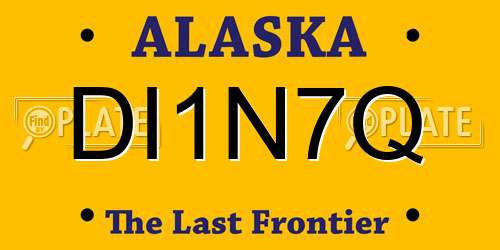 DI1N7Q Alaska License Plate