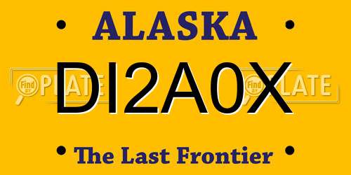 DI2A0X Alaska License Plate
