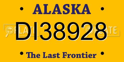 DI38928 Alaska License Plate