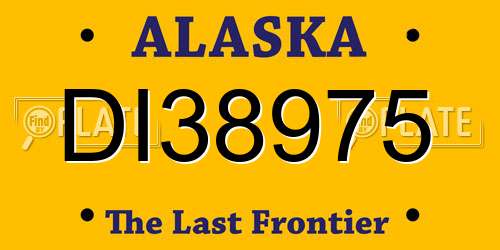 DI38975 Alaska License Plate