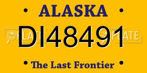 DI48491 Alaska License Plate