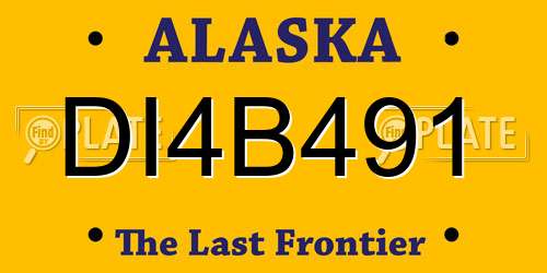 DI4B491 Alaska License Plate