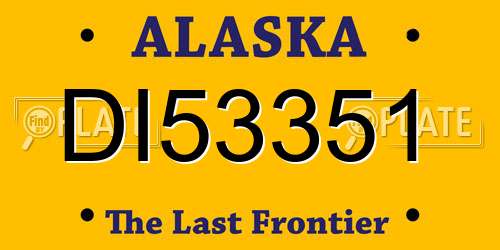 DI53351 Alaska License Plate