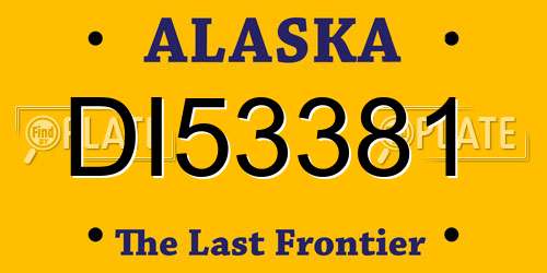DI53381 Alaska License Plate