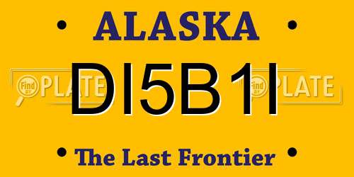 DI5B1I Alaska License Plate