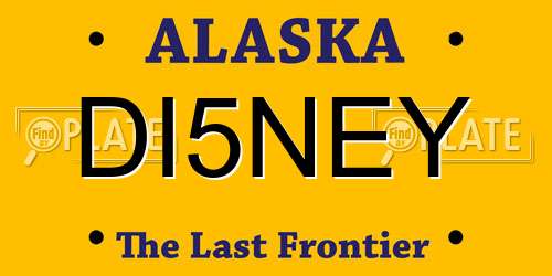 DI5NEY Alaska License Plate