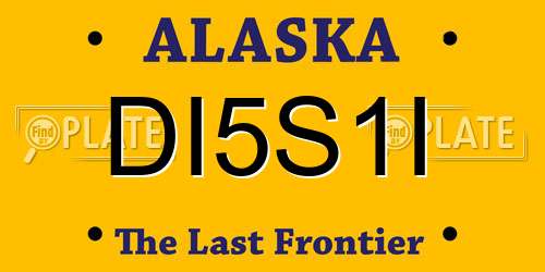 DI5S1I Alaska License Plate