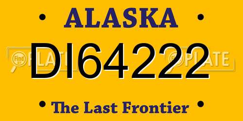 DI64222 Alaska License Plate