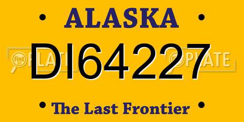 DI64227 Alaska License Plate