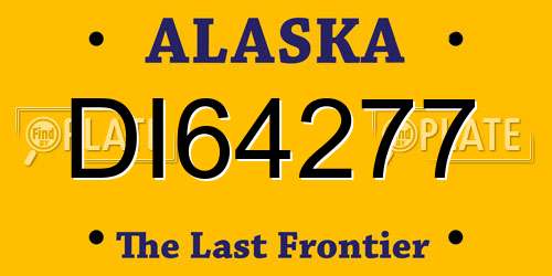 DI64277 Alaska License Plate