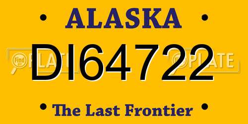 DI64722 Alaska License Plate