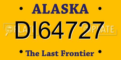 DI64727 Alaska License Plate