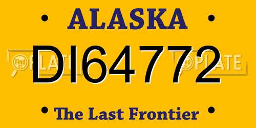 DI64772 Alaska License Plate