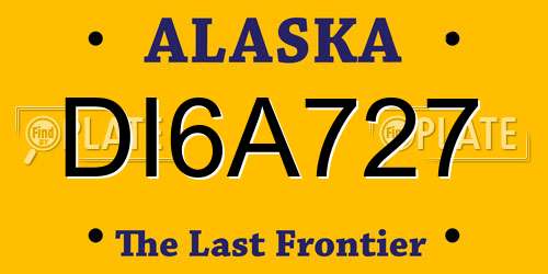 DI6A727 Alaska License Plate