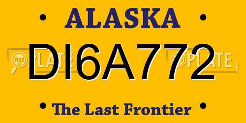 DI6A772 Alaska License Plate