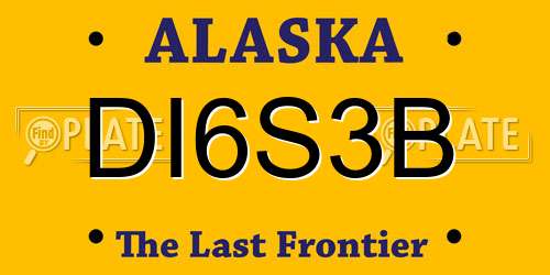 DI6S3B Alaska License Plate