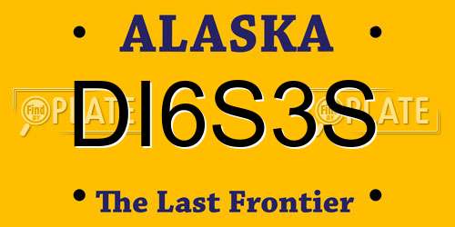 DI6S3S Alaska License Plate