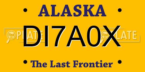 DI7A0X Alaska License Plate