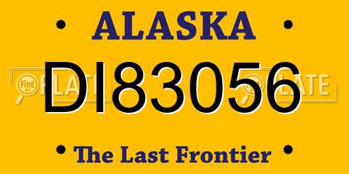 DI83056 Alaska License Plate