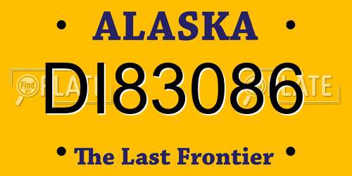 DI83086 Alaska License Plate