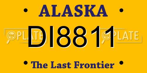 DI8811 Alaska License Plate