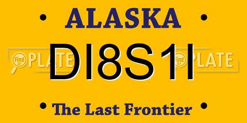 DI8S1I Alaska License Plate