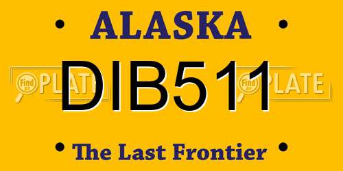 DIB511 Alaska License Plate