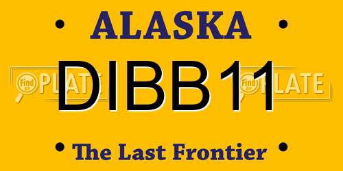 DIBB11 Alaska License Plate