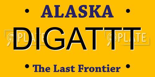 DIGATTT Alaska License Plate