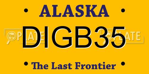 DIGB35 Alaska License Plate