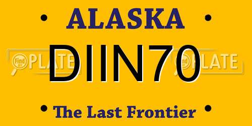 DIIN70 Alaska License Plate