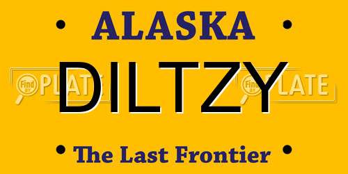 DILTZY Alaska License Plate