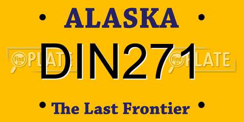 DIN271 Alaska License Plate