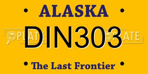 DIN303 Alaska License Plate