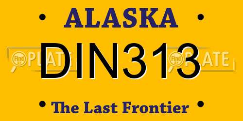 DIN313 Alaska License Plate