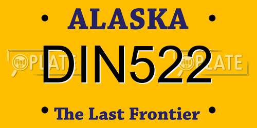DIN522 Alaska License Plate