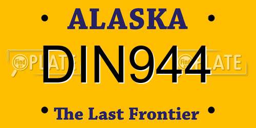DIN944 Alaska License Plate